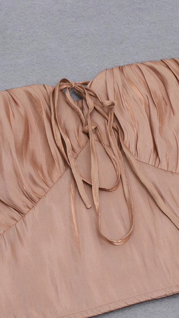 AIIZIE LONG SLEEVES RUCHED TWO PIECE SET - product image