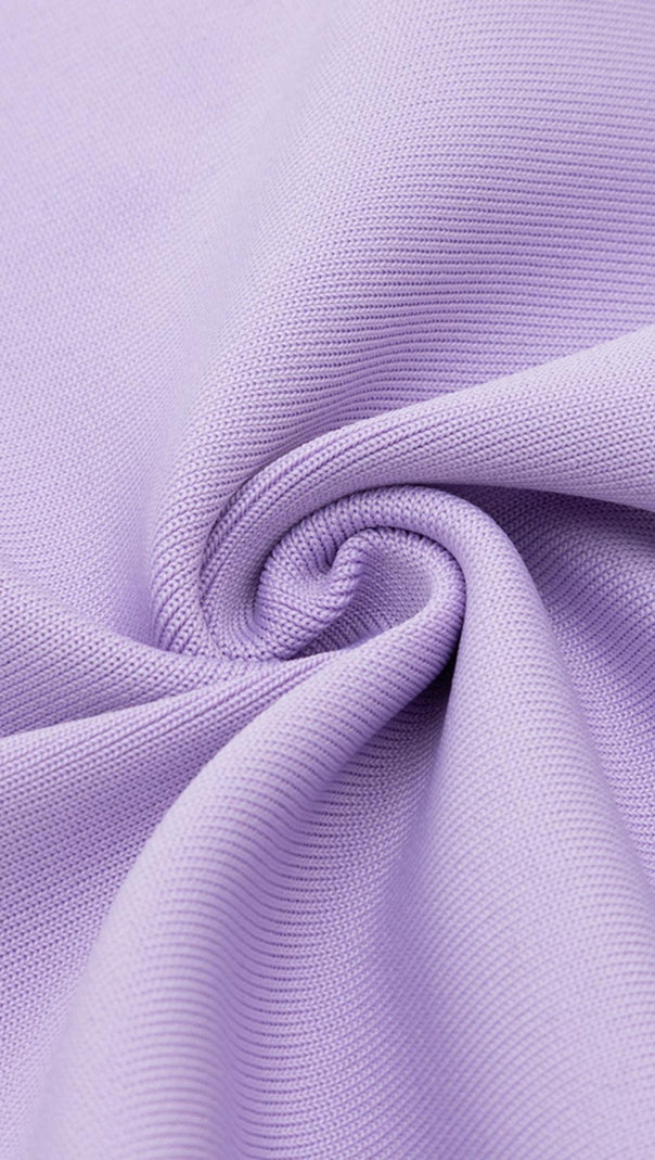 AIIZIE LONG SLEEVES CUT OUT MIDI DRESS IN PURPLE - product image