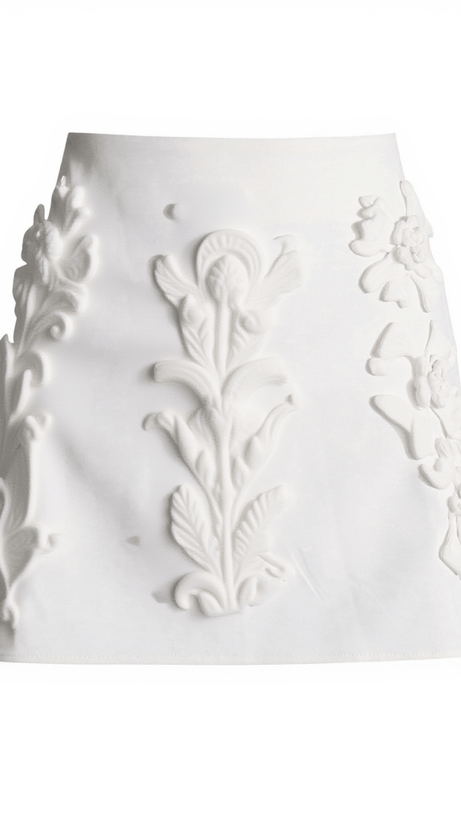 CRAMMER FLOWER EMBELLISHED SKIRT