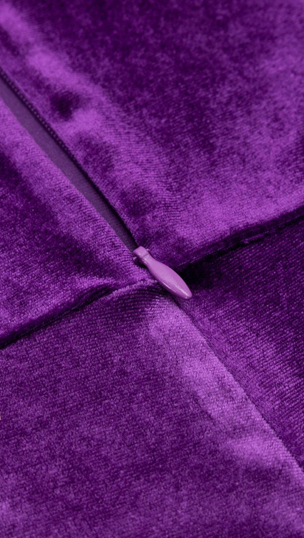 AIIZIE LONG SLEEVES RUCHED MINI DRESS IN PURPLE - product image