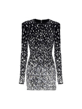 Karla Long Sleeve Embellished Velvet Dress