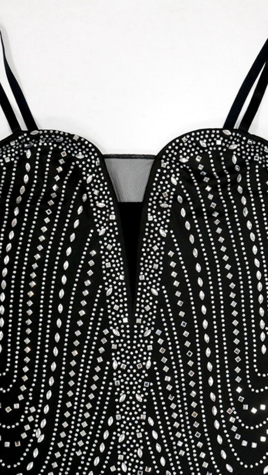 BANDAGE SEQUIN MINI DRESS IN BLACK