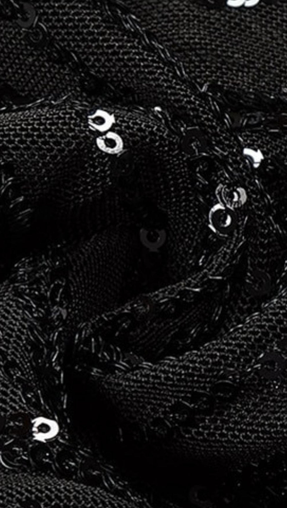 Neckholder-Maxikleid mit Pailletten in Schwarz