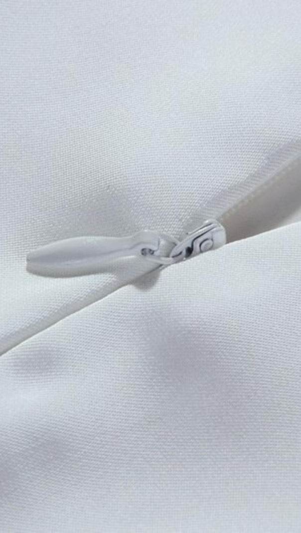 AIIZIE LONG SLEEVES V NECK MAXI DRESS IN WHITE - product image