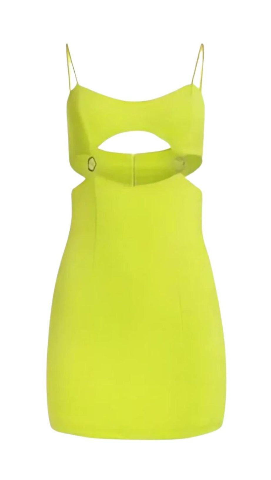 MINI ABITO CON BENDAGGI E TAGLIO VERDE