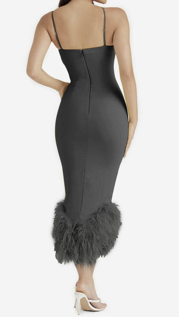 AIIZIE BANDAGE BACKLESS MAXI DRESS IN VERDE - product image