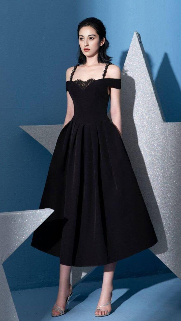 AIIZIE BANDAGE BACKLESS MAXI DRESS IN BLACK - product image