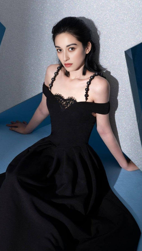 AIIZIE BANDAGE BACKLESS MAXI DRESS IN BLACK - product image