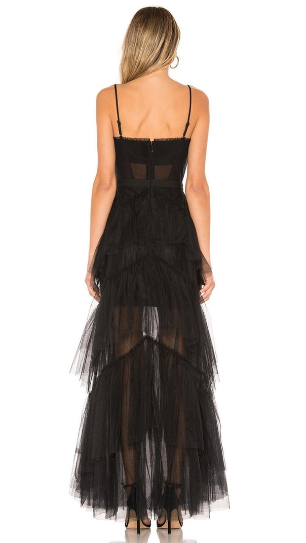 AIIZIE MESH MAXI DRESS IN BLACK - product image
