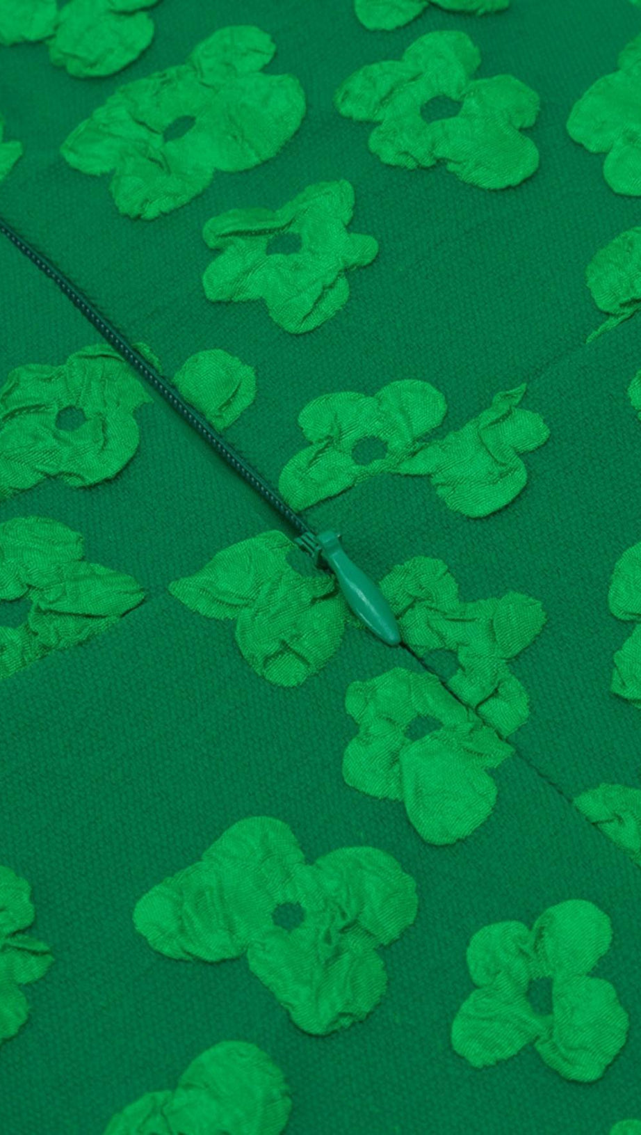 JACQUARD BODYCON MINI DRESS IN GREEN