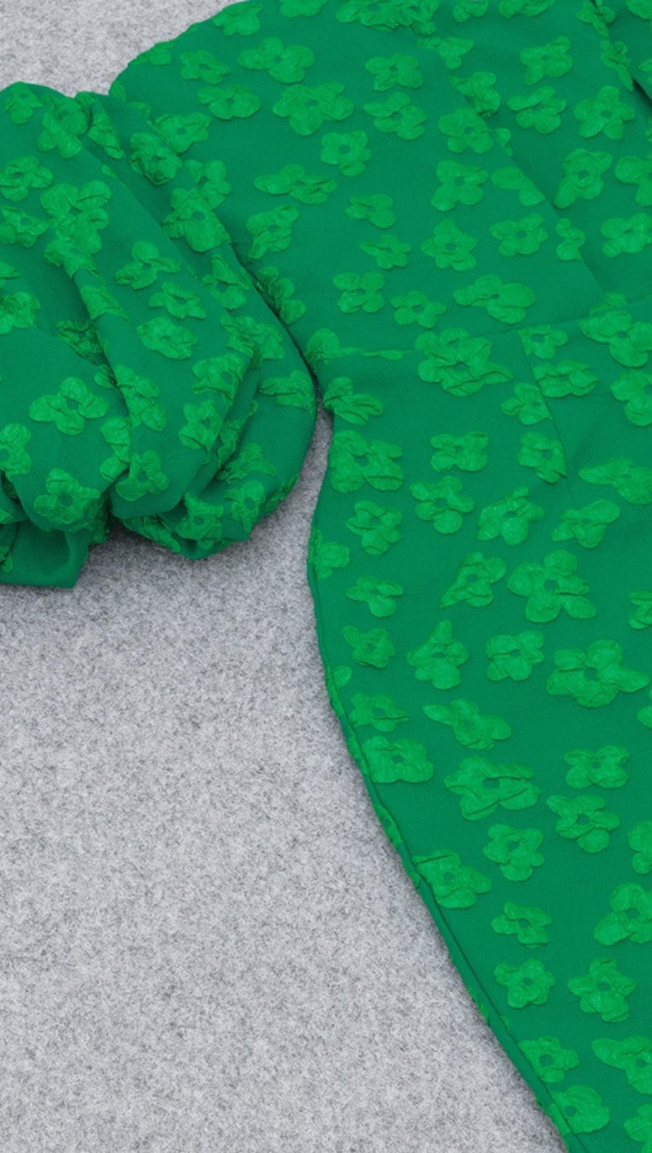 JACQUARD BODYCON MINI DRESS IN GREEN