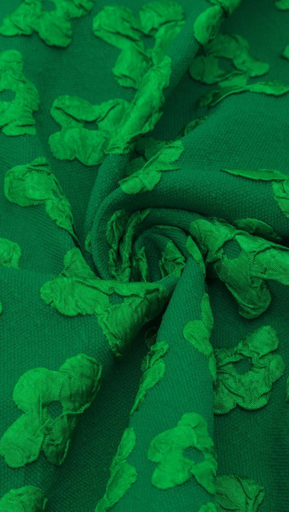 JACQUARD BODYCON MINI DRESS IN GREEN