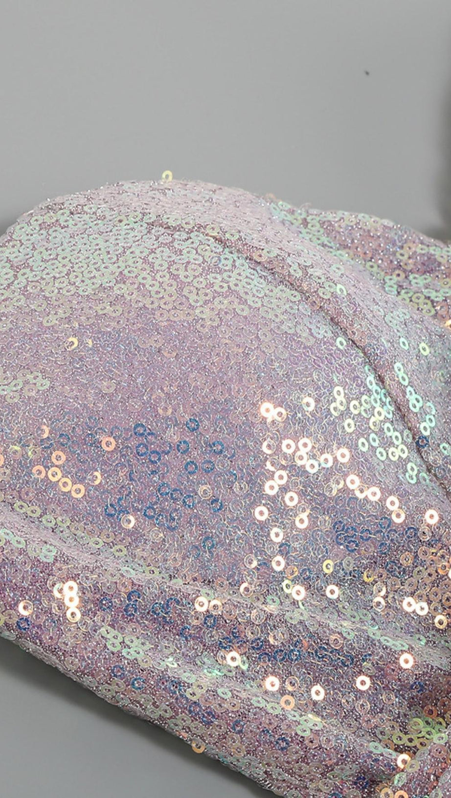 FEATHER SEQUIN MIDI DRESS IN PURPLE