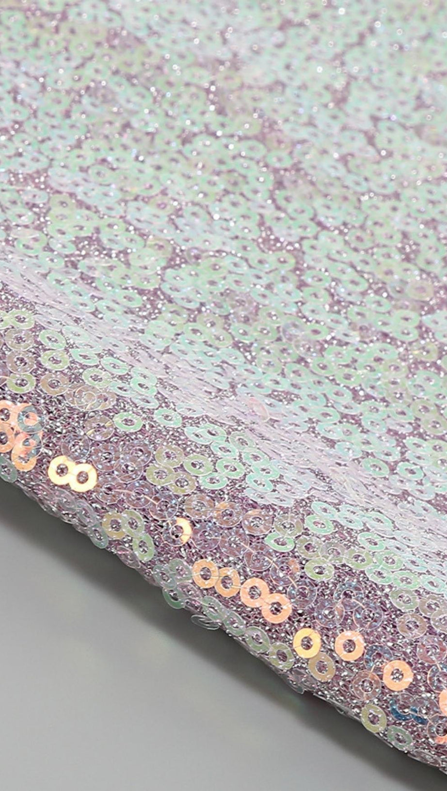 FEATHER SEQUIN MIDI DRESS IN PURPLE