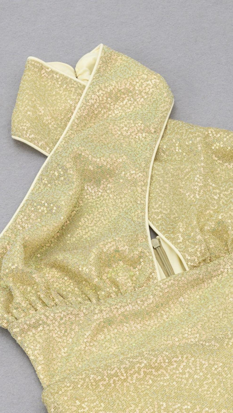 HALTER SEQUIN MIDI DRESS IN GOLD