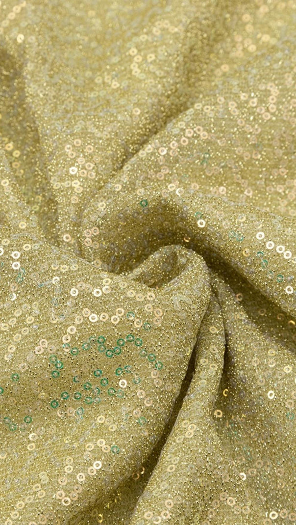 AIIZIE HALTER SEQUIN MIDI DRESS IN GOLD - product image
