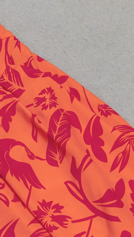 HALTERNECK BACKLESS FLORAL MAXI DRESS