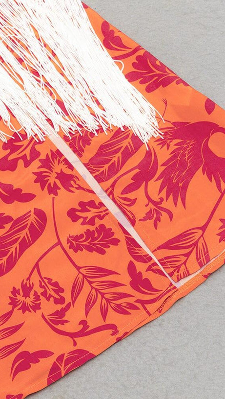 HALTERNECK BACKLESS FLORAL MAXI DRESS