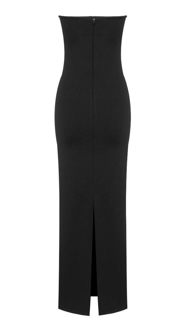 AIIZIE STRAPLESS CUT OUT MAXI DRESS IN BLACK - product image