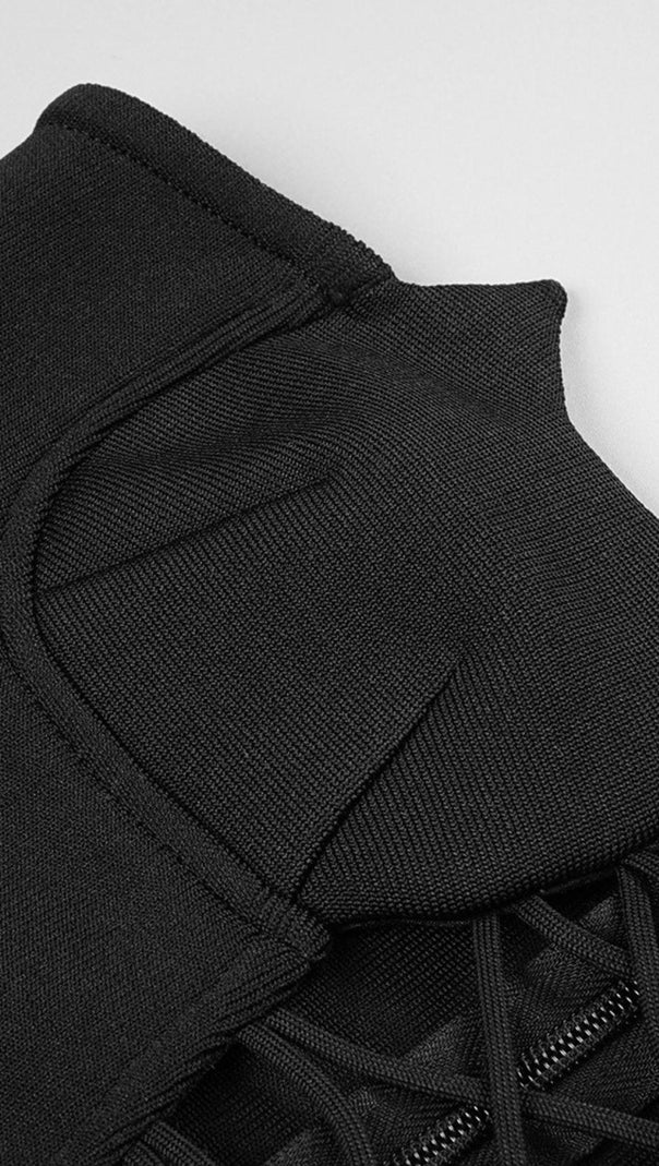 AIIZIE STRAPLESS CUT OUT MAXI DRESS IN BLACK - product image