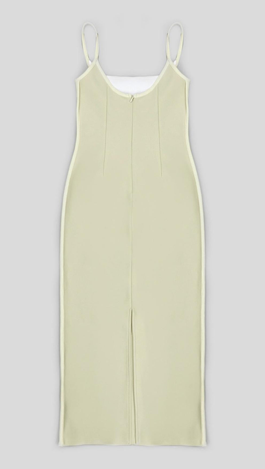 BANDAGE BACKLESS MIDI DRESS IN BUFF