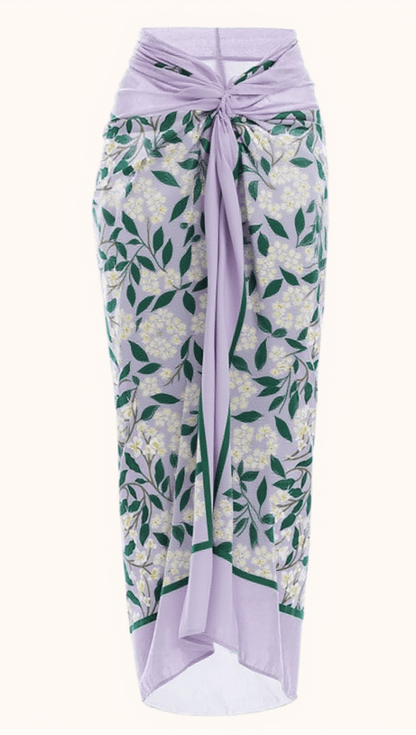 CALLY HALTERNECK SWIMWEAR TWO PIECE SET IN LILAC