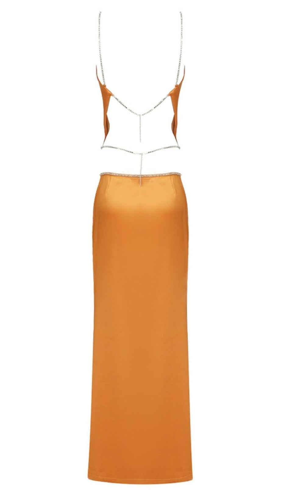 STRAP BACKLESS TWO PIECE SET IN ORANGE