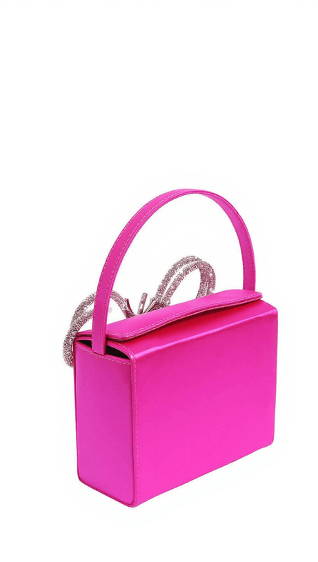 FIA CRYSTAL BUTTERFLY CLUTCH IN HOT PINK