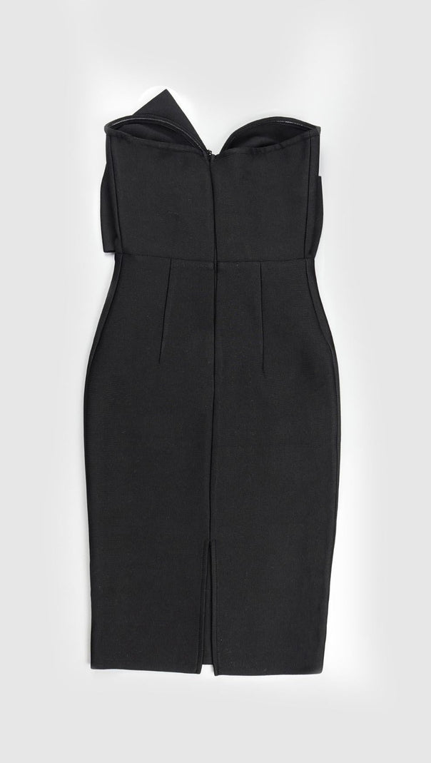 AIIZIE OFF THE SHOULDER BOWKNOT MIDI DRESS - product image