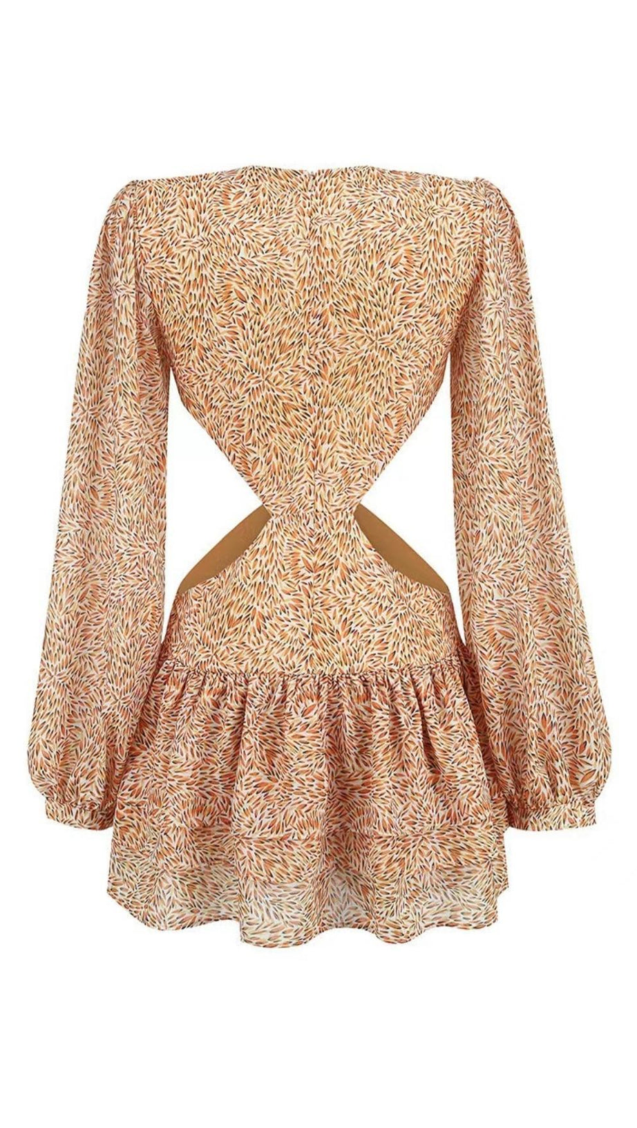 CABLE PRINTED MINI DRESS