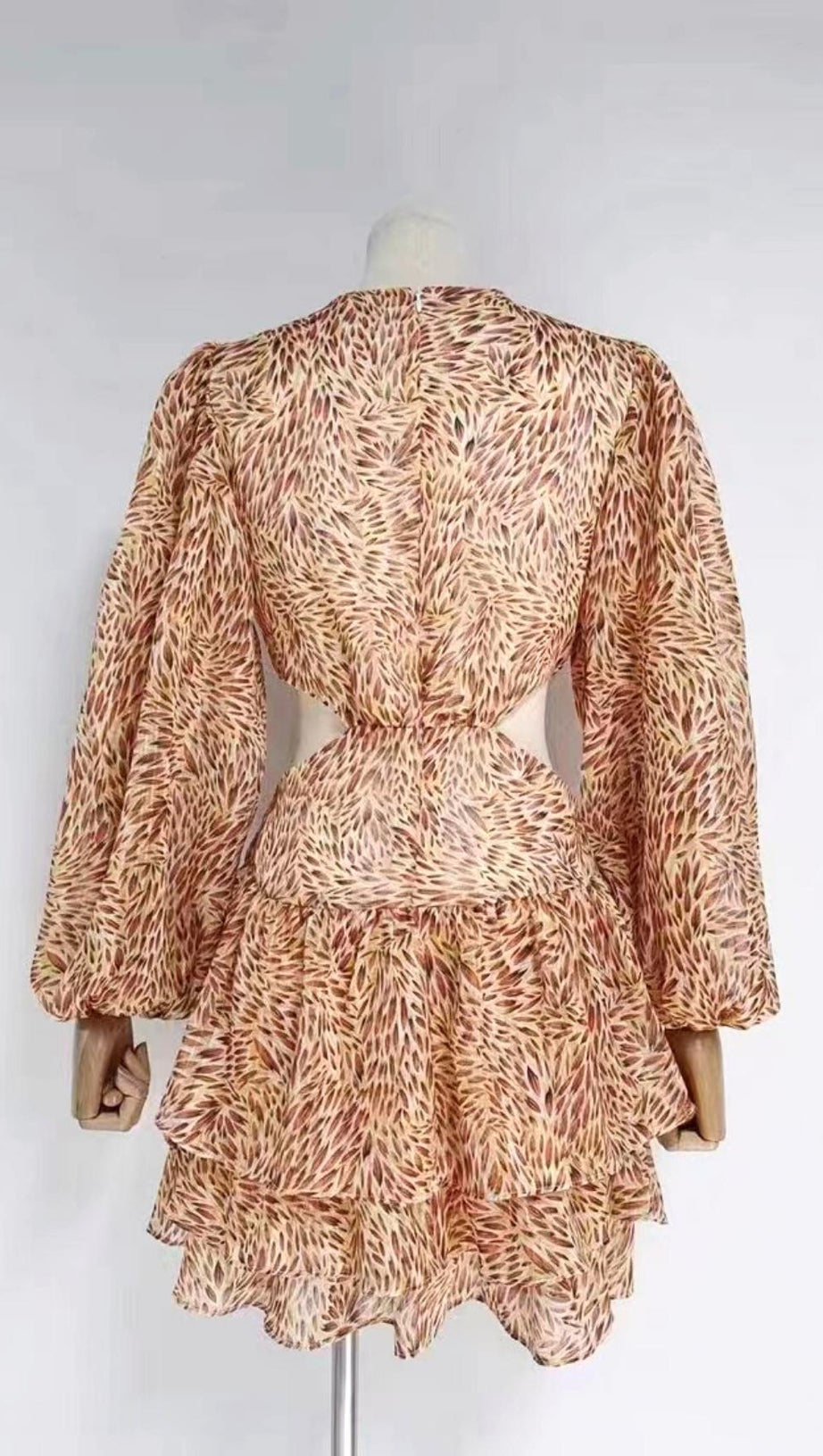 CABLE PRINTED MINI DRESS