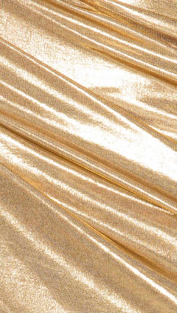 AIIZIE ONE SHOULDER RUCHED MINI DRESS IN GOLD - product image