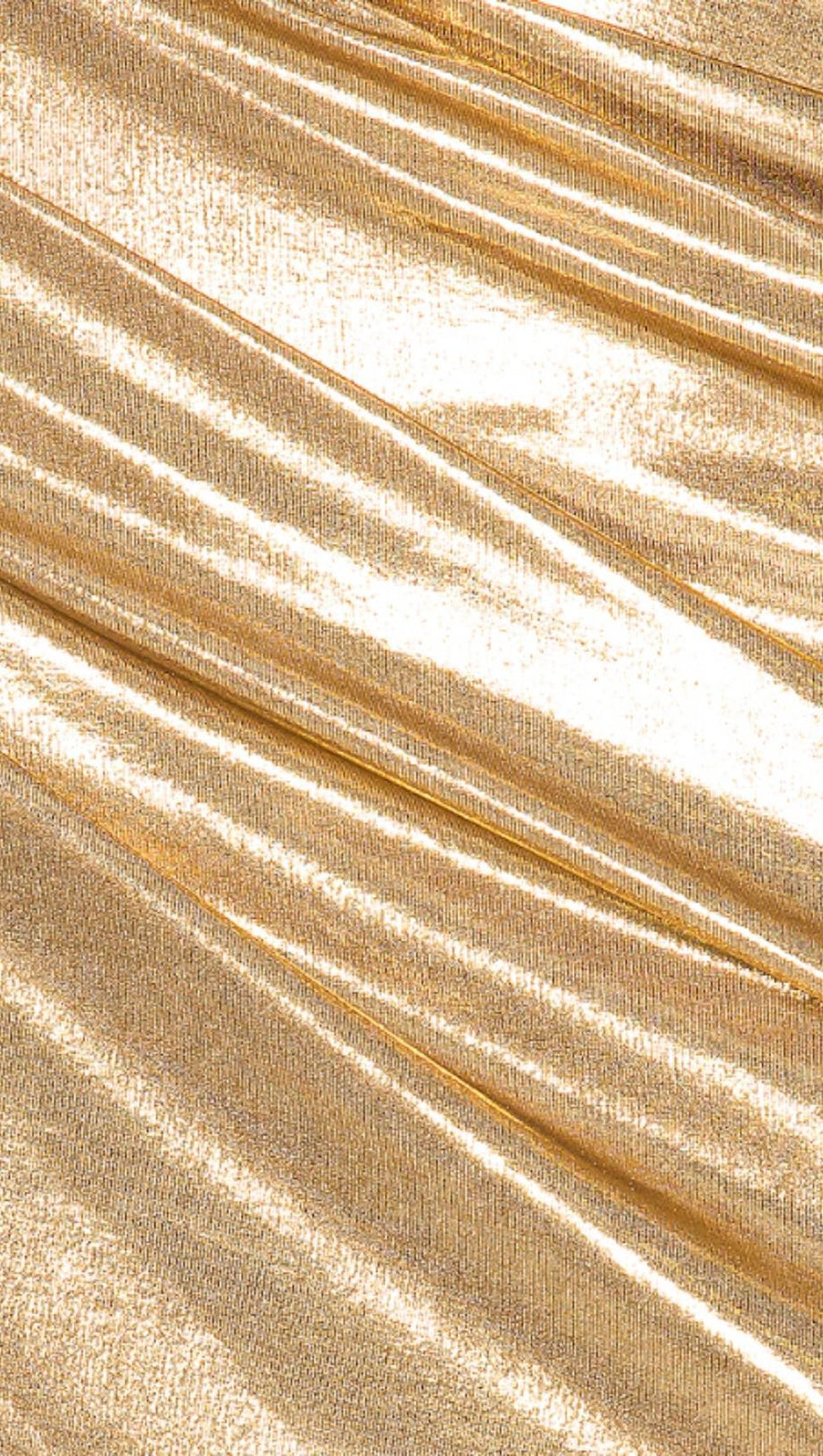 MINI ABITO MONOSPALLA CON RUCHES IN ORO