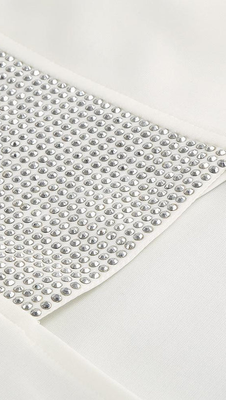 SET DUE PEZZI CON CRISTALLI SENZA SPALLINE