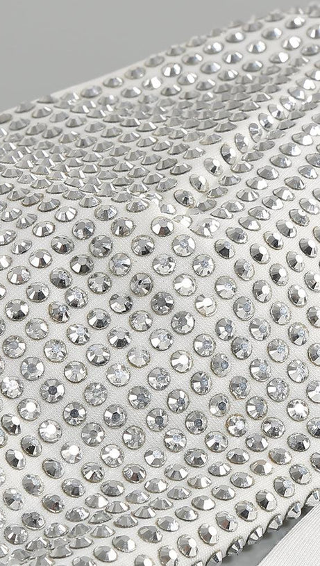 SET DUE PEZZI CON CRISTALLI SENZA SPALLINE