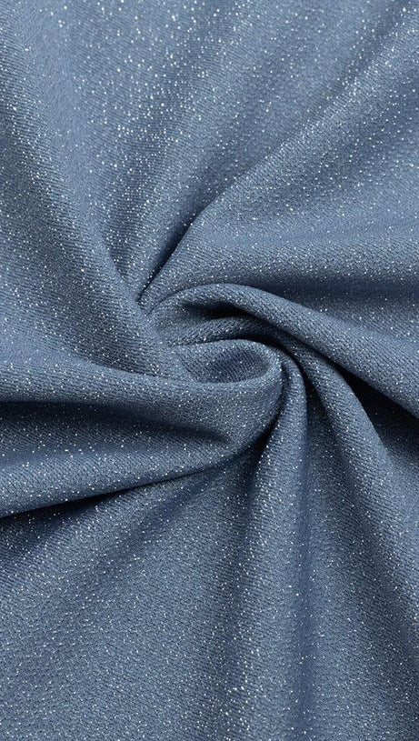 HALF TURTLENECK LONG SLEEVE PLEATED IRREGULAR BODYCON DRESS