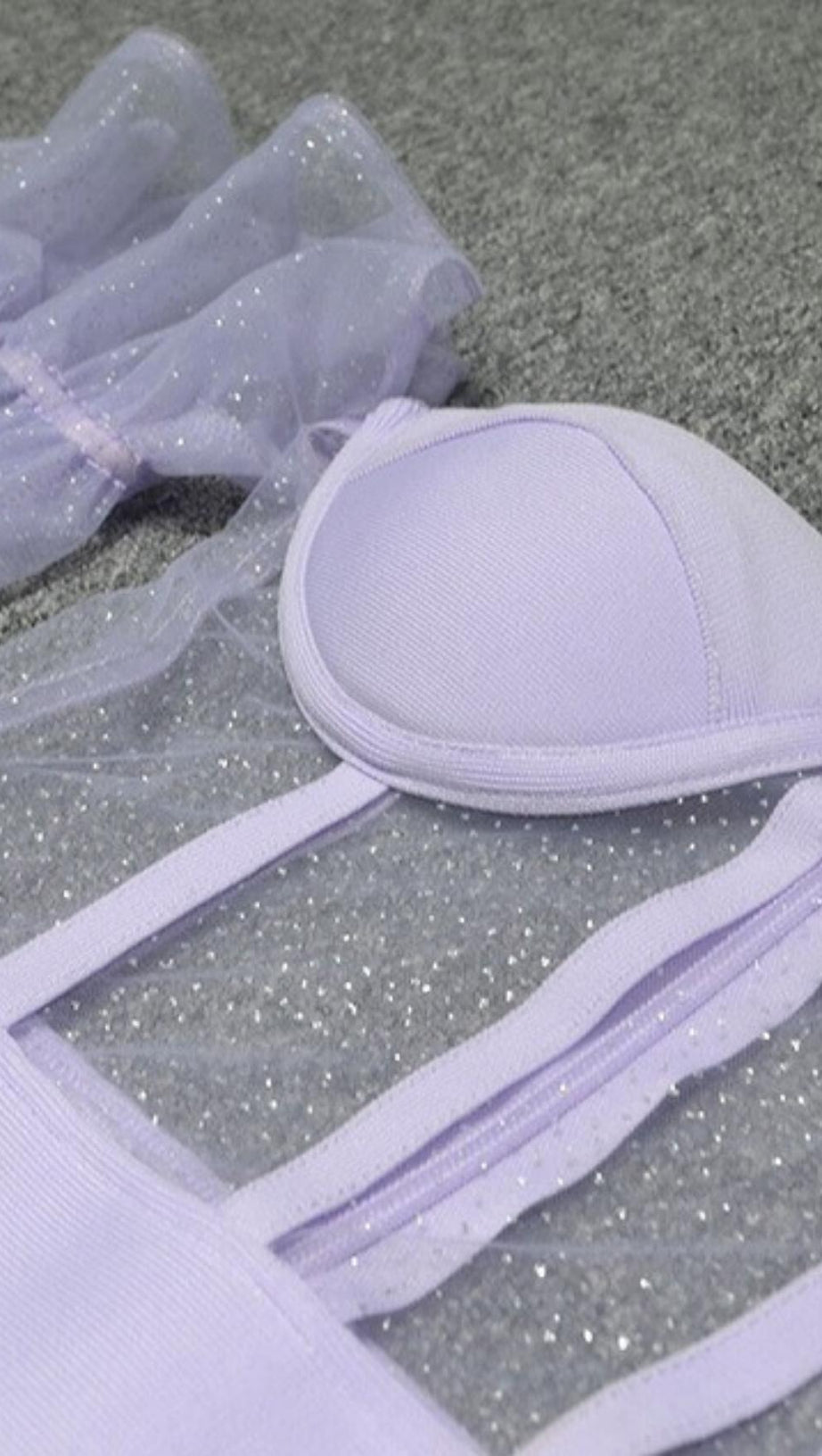 OFF SHOULDER SLIT MIDI DRESS IN PURPLE