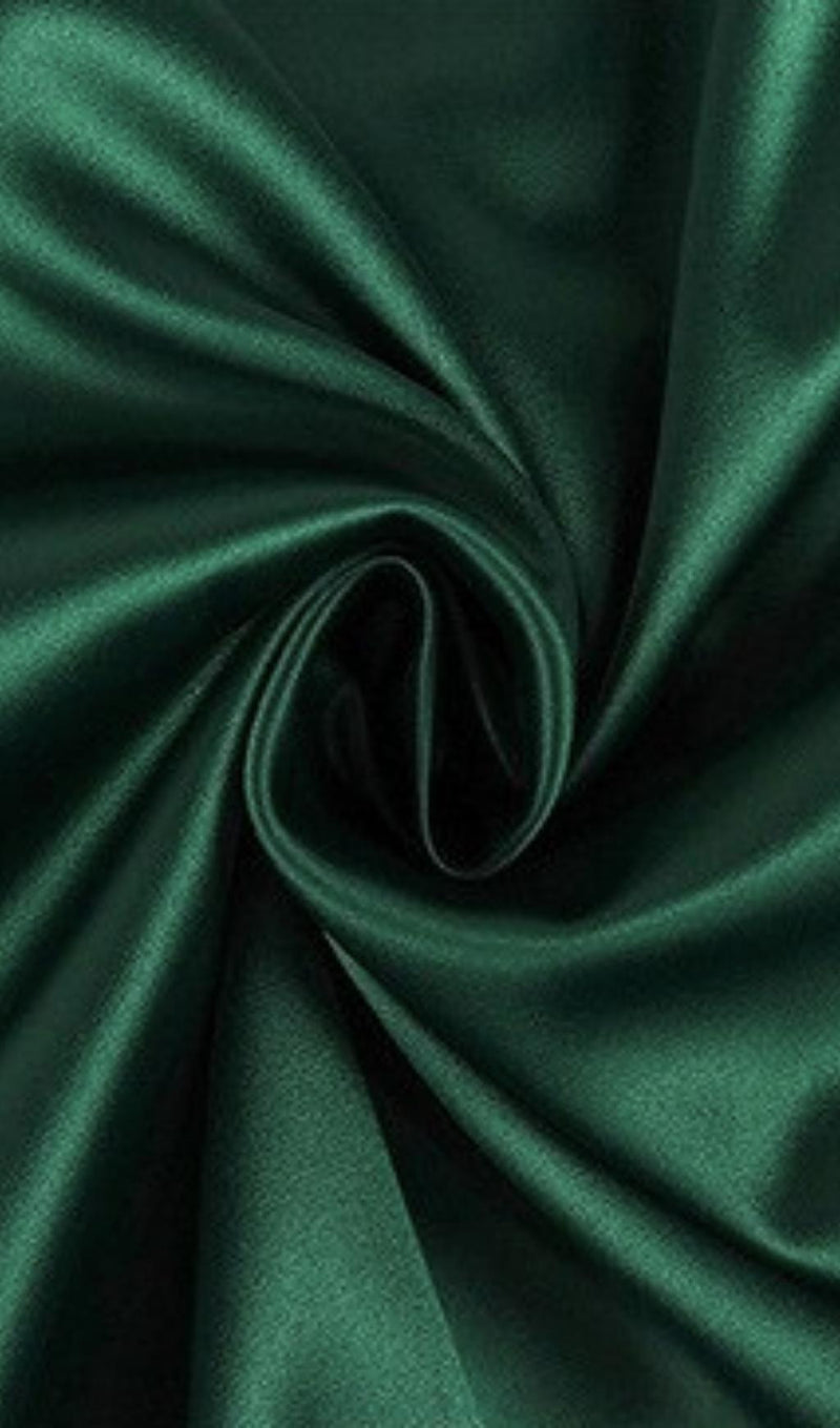 SATIN STRAP MAXI DRESS IN VERDE