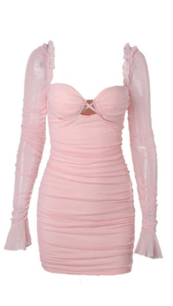 AIIZIE LONG SLEEVE BODYCON MINI DRESS - product image