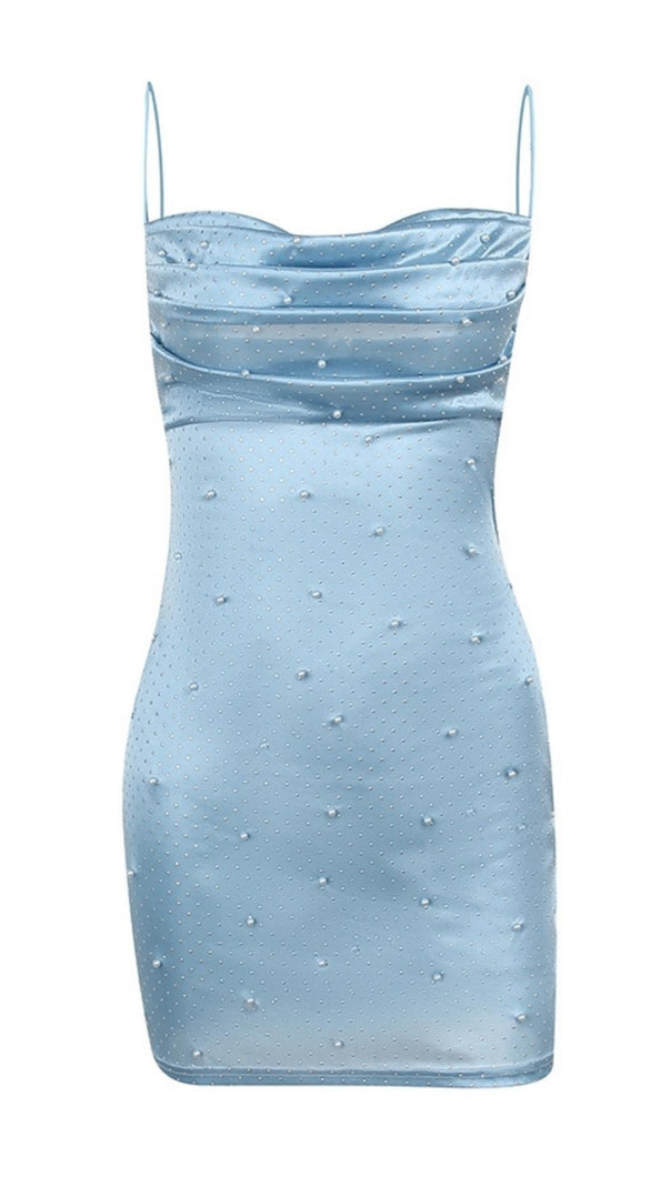 AIIZIE STRAP BODYCON MINI DRESS IN BLUE - product image