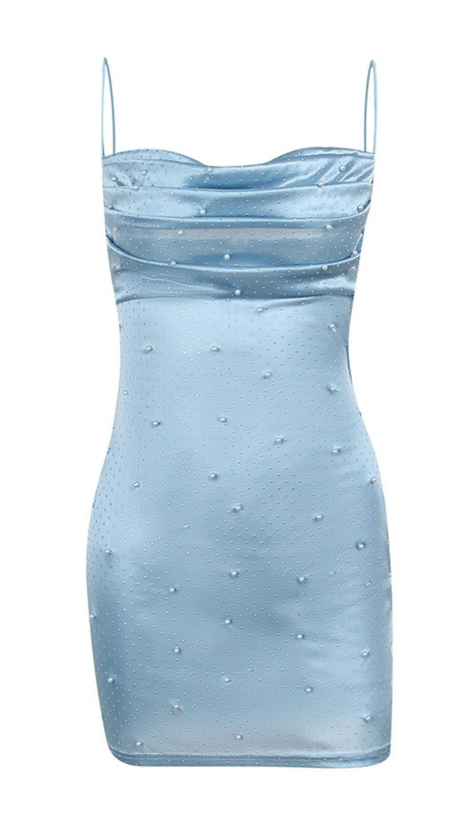 STRAP BODYCON MINI DRESS IN BLUE