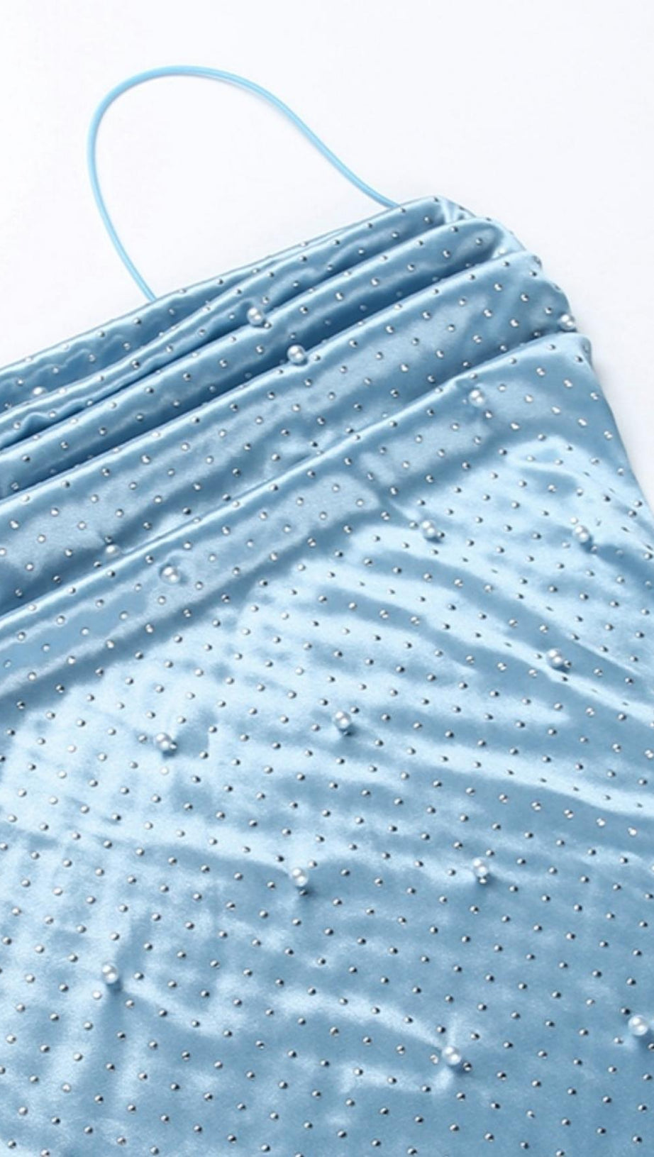 MINI ABITO ADERENTE CON SPALLINE BLU