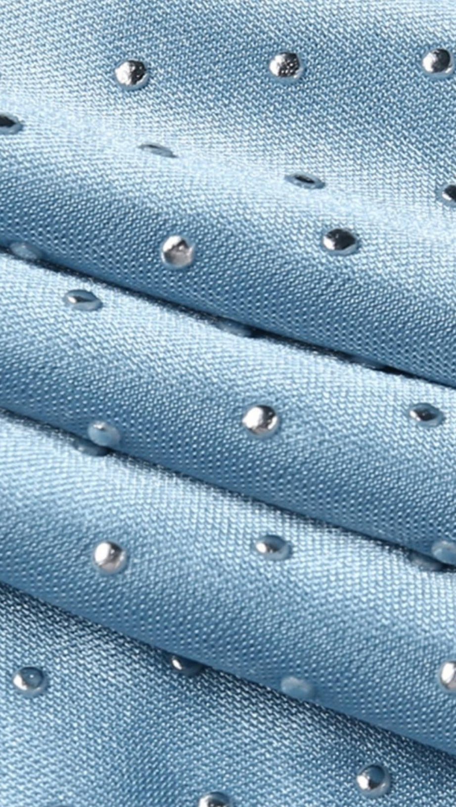 MINI ABITO ADERENTE CON SPALLINE BLU