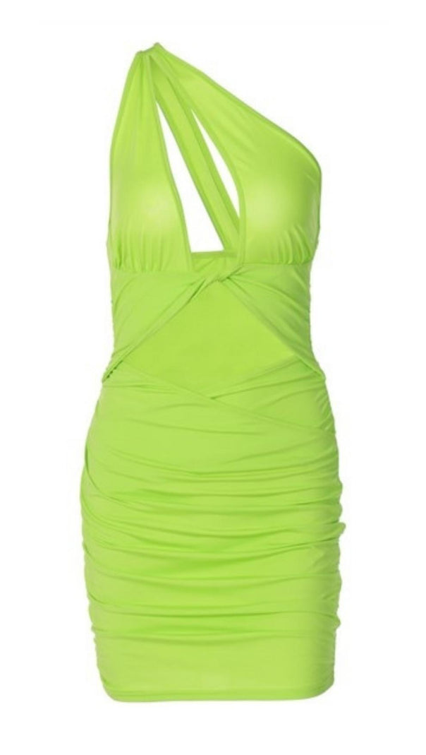 AIIZIE CUT OUT ONE SHOULDER MINI DRESS - product image
