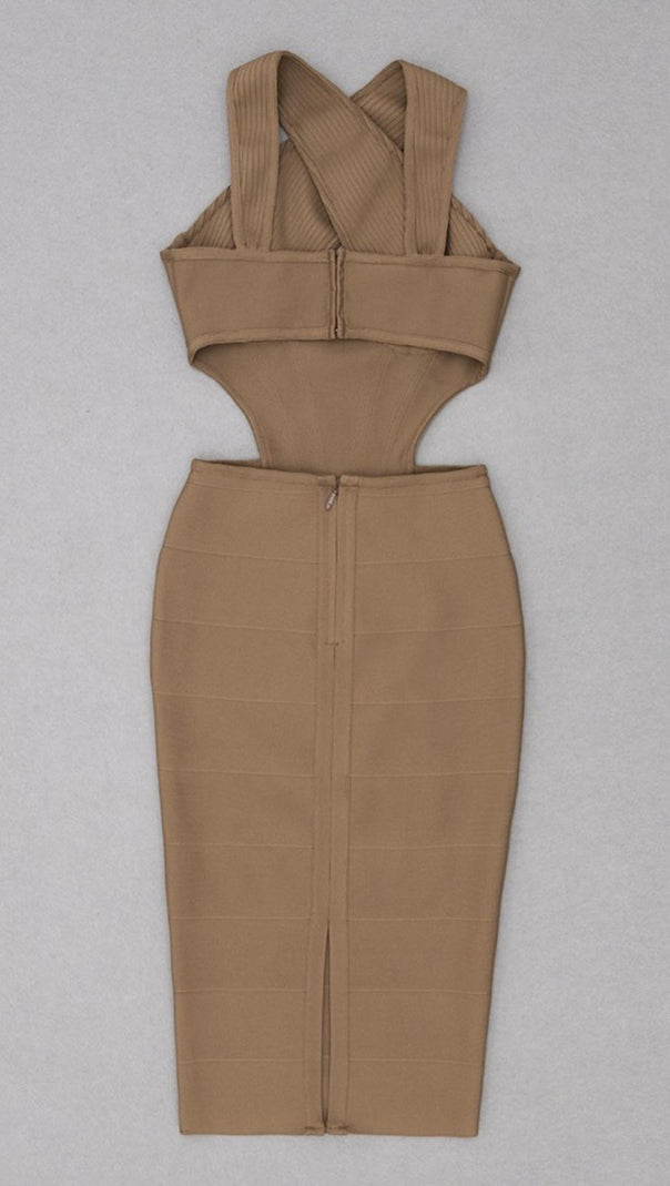 AIIZIE CUT OUT BODYCON MIDI DRESS - product image