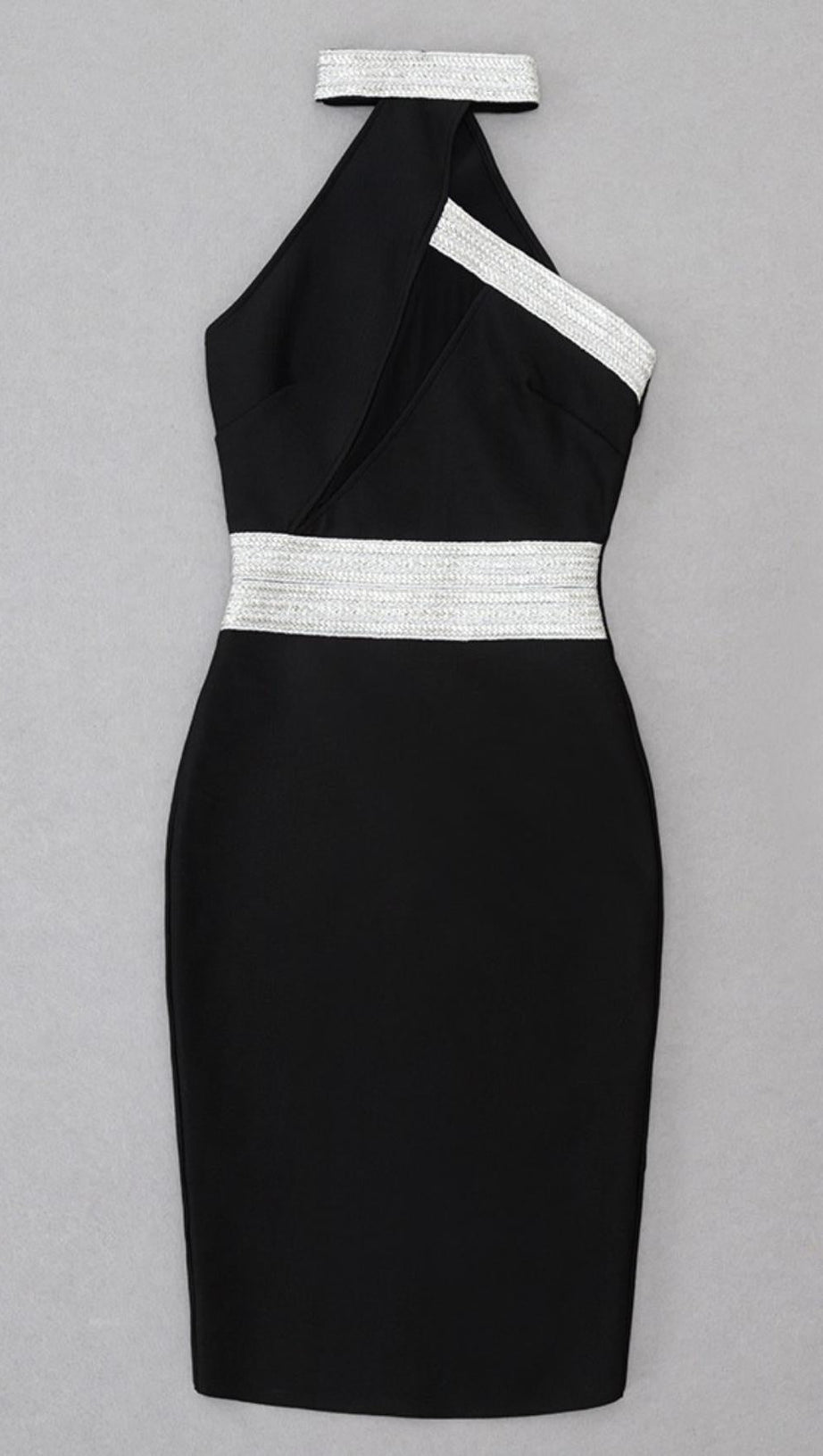 Neckholder-Minikleid mit Figurbetontem Schnitt