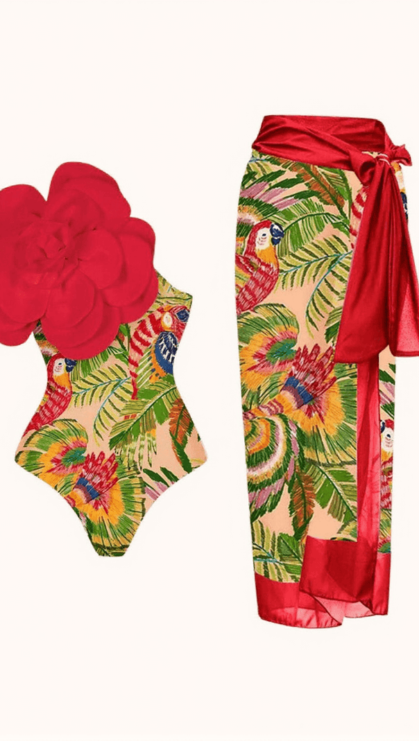 AIIZIE AETHER FLOWER PRINTED SWIMWEAR TWO PIECE SET - product image