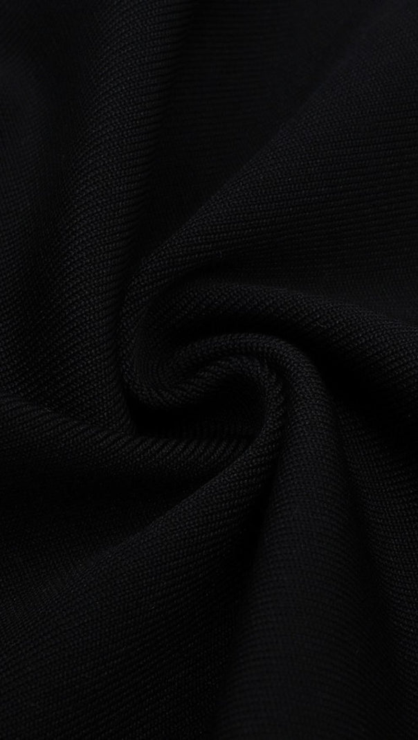 AIIZIE HALTER BANDAGE MIDI DRESS IN BLACK - product image