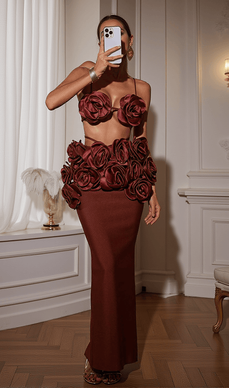Irma Flower Bandage Skirt Set