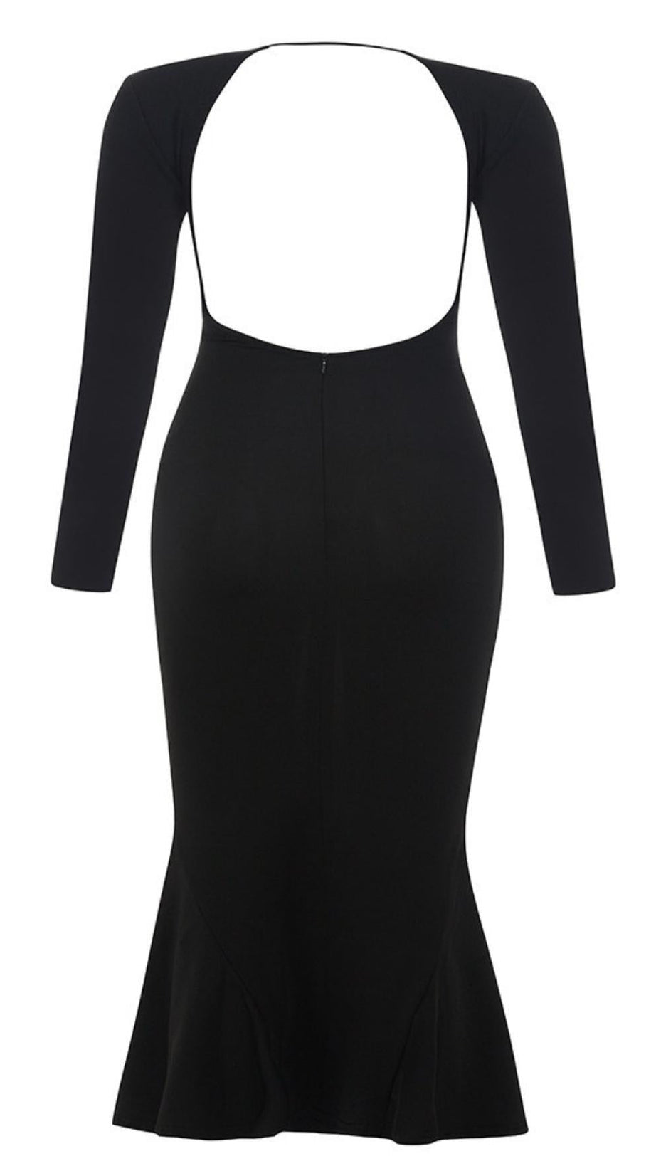 ABITO MIDI A MANICHE LUNGHE TAGLIE FORTI